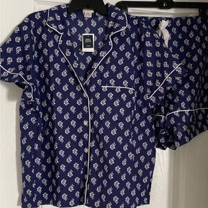 Women’s Navy Floral Pajama Set
